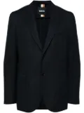 BOSS herringbone-pattern blazer - Blue