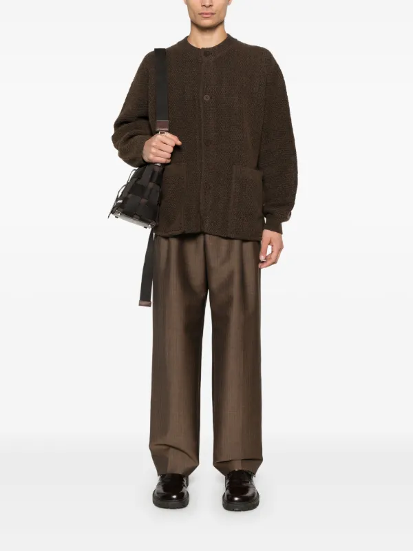 Homme Plissé Issey Miyake Rustic Cardigan | Brown | FARFETCH