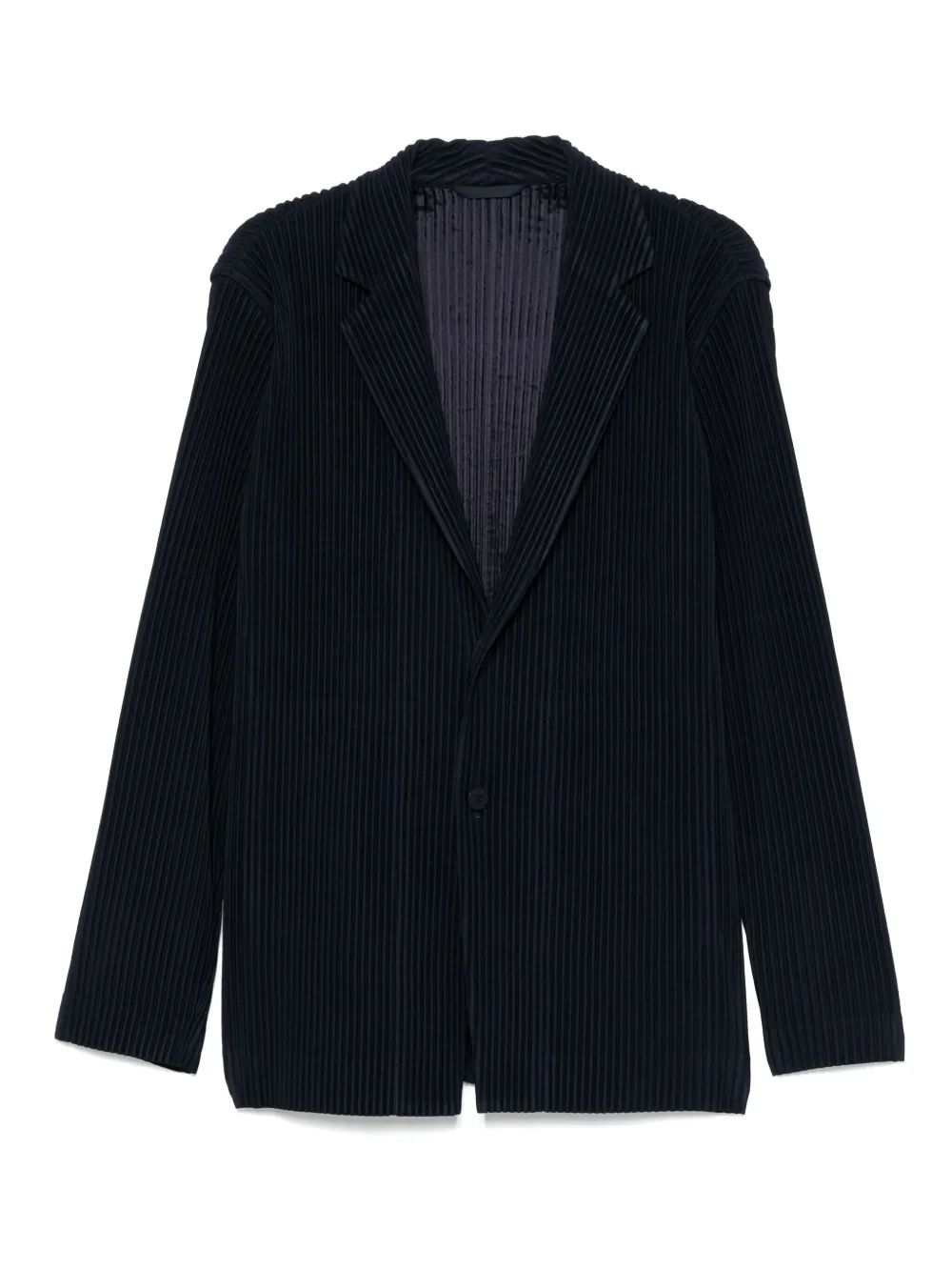 Homme Plissé Issey Miyake Blazer met enkele rij knopen Blauw