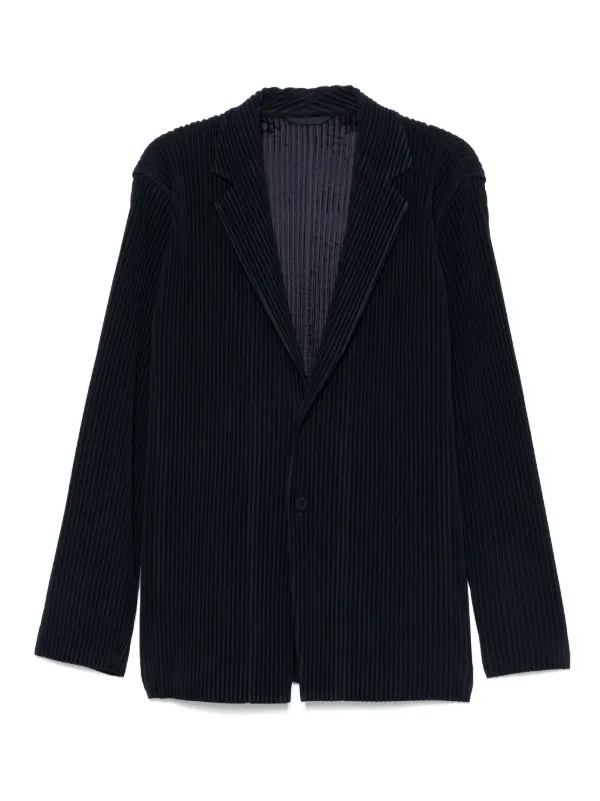 Homme Plissé Issey Miyake シングルジャケット | ブルー | FARFETCH JP