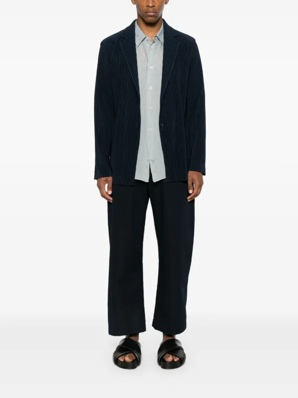 Homme Plissé Issey Miyake シングルジャケット | ブルー | FARFETCH JP