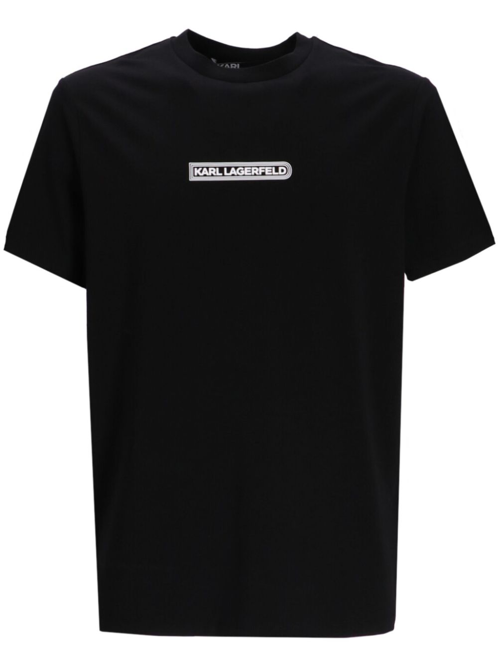 Karl Lagerfeld logo-appliqué cotton T-shirt – Black