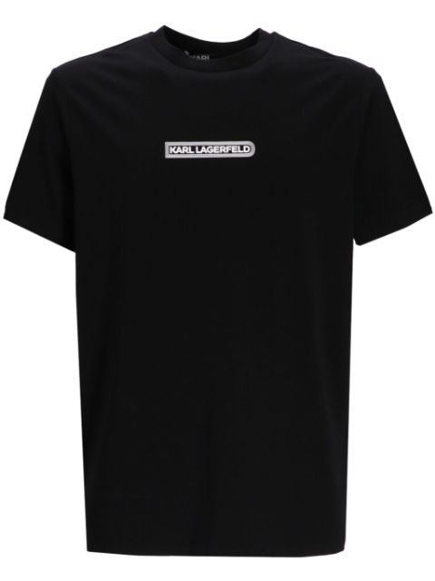 Karl Lagerfeld logo-appliqué cotton T-shirt