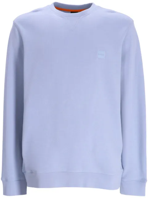 BOSS logo-patch cotton sweatshirt