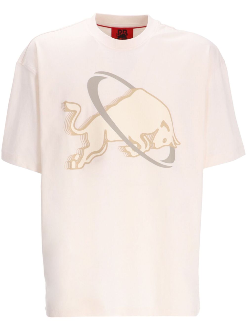 Hugo Bull-print Cotton T-shirt In Neutral