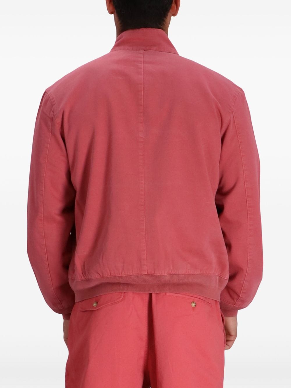 Shop Polo Ralph Lauren Stand-up Collar Cotton Windbreaker In Pink