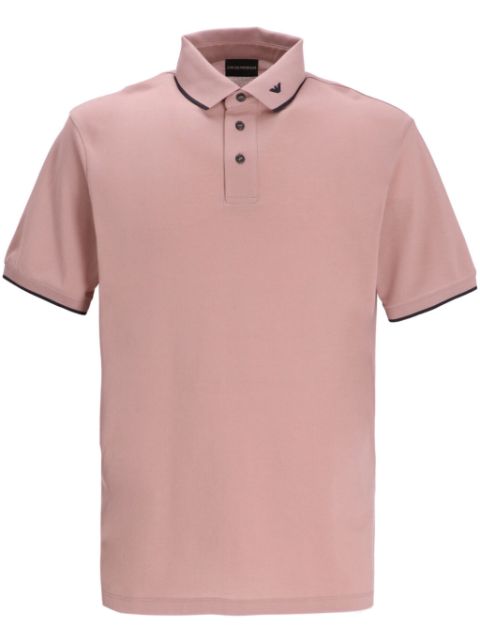 Emporio Armani logo-embroidered cotton polo shirt Men