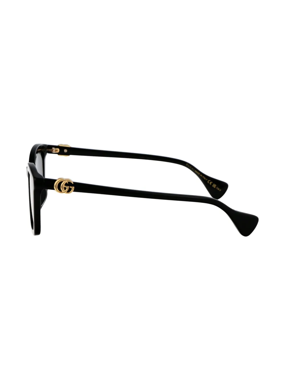Gucci Eyewear Zonnebril met vierkant montuur en logoplakkaat Zwart