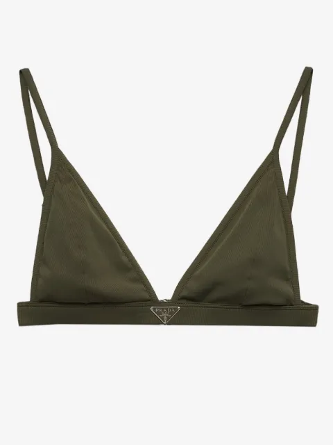 Prada ribbed knit bralette bikini top