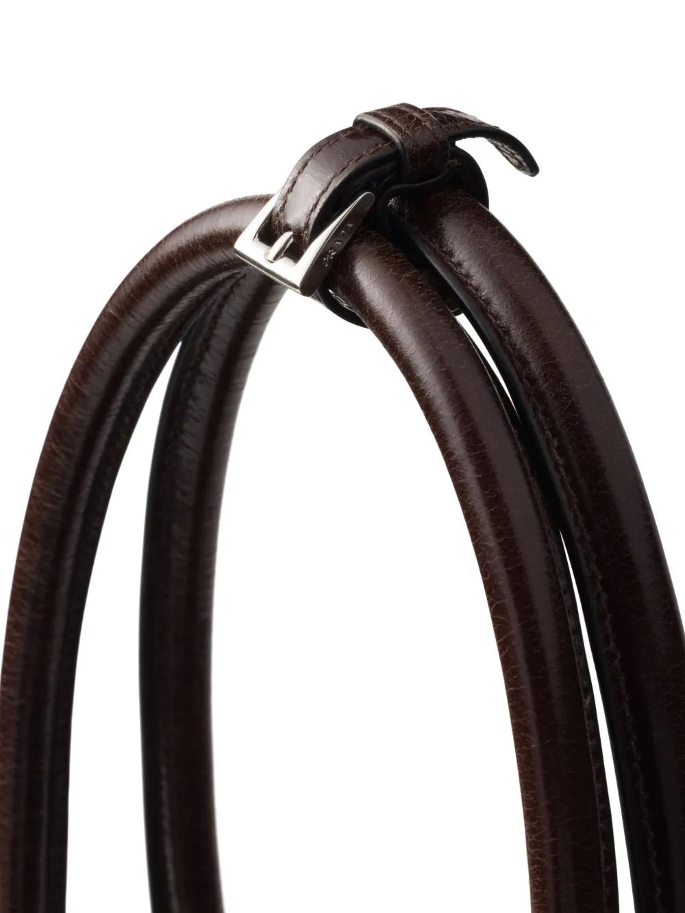 Prada Leren shopper Bruin