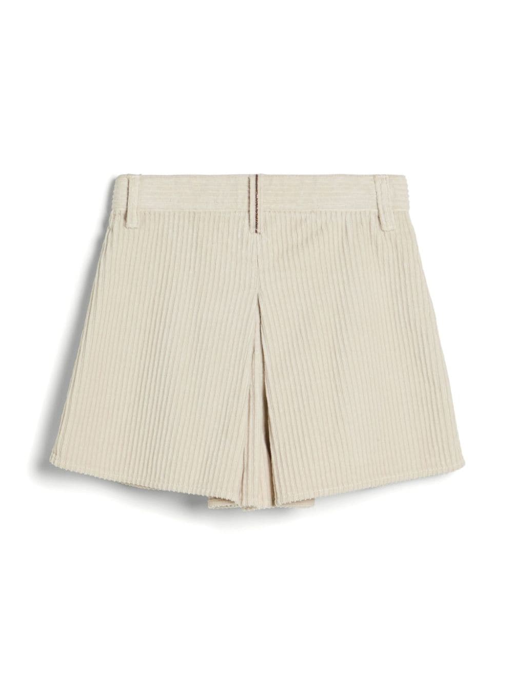 Brunello Cucinelli Kids Geplooide shorts - Beige