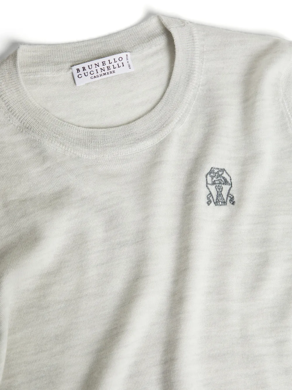 Shop Brunello Cucinelli Virgin Wool-cashmere Jumper In White
