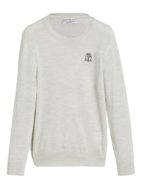 Brunello Cucinelli Kids suéter con cuello redondo