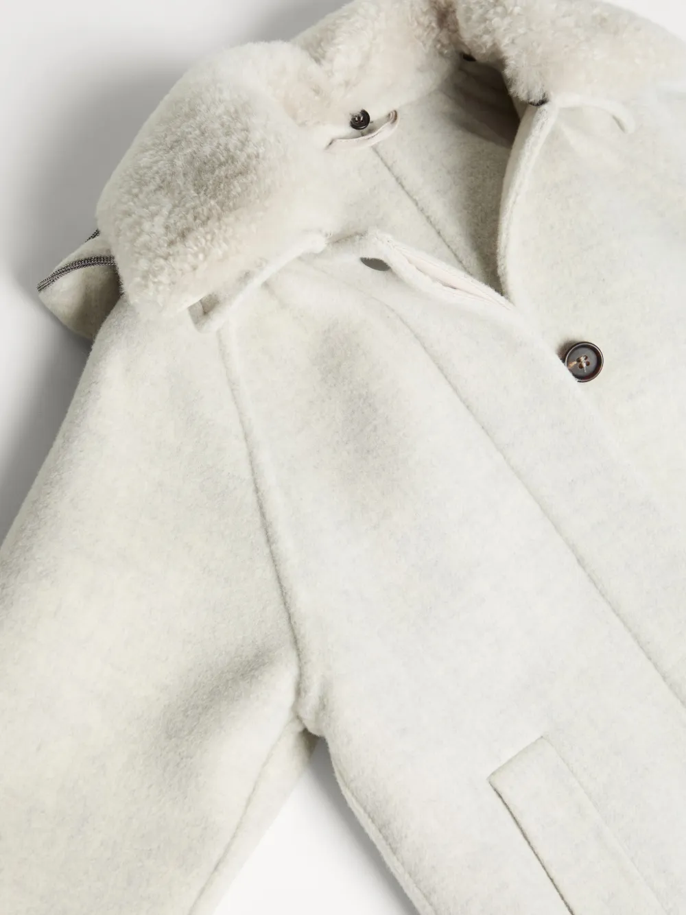 Brunello Cucinelli Kids Parka met capuchon Grijs