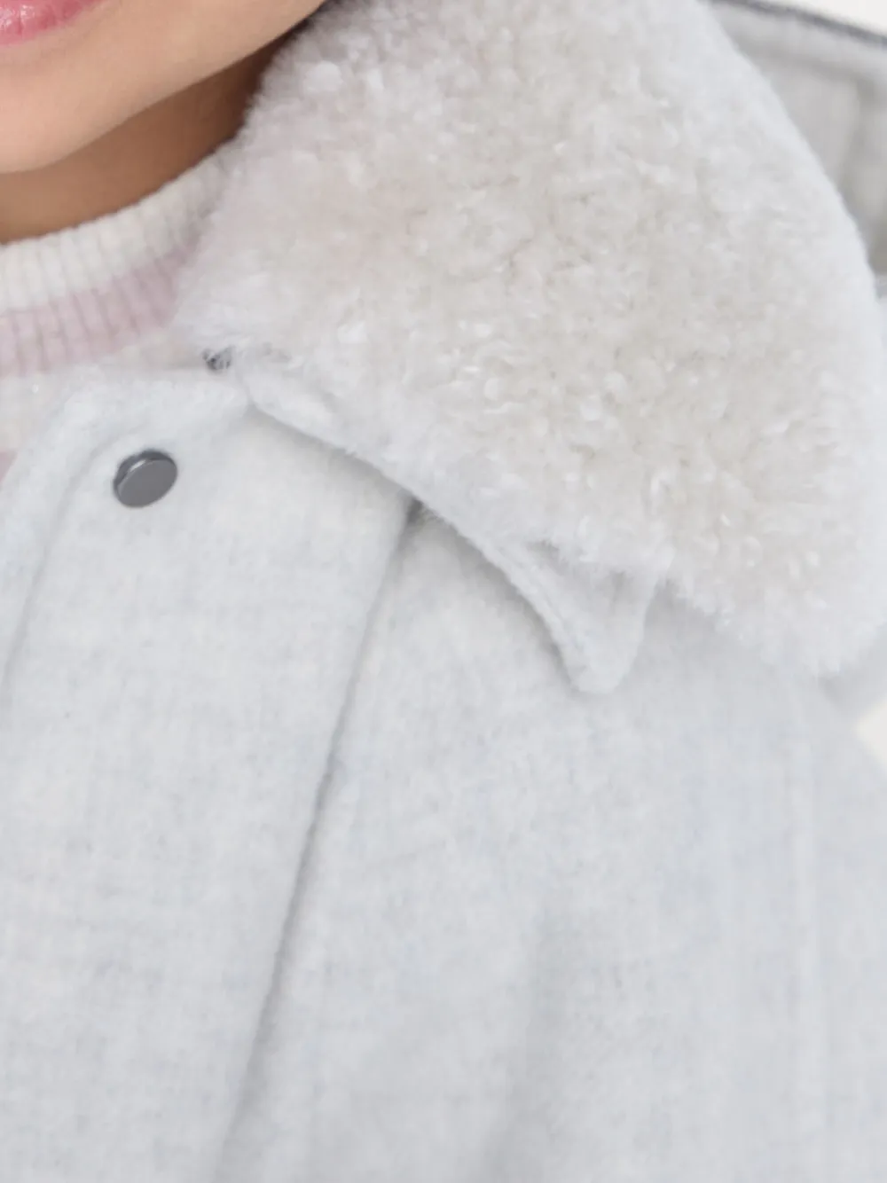 Brunello Cucinelli Kids Parka met capuchon Grijs
