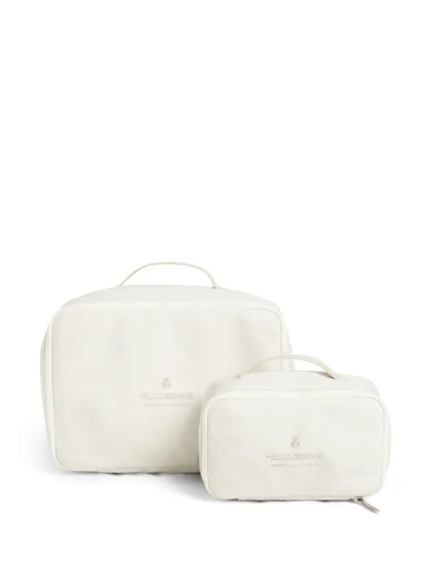 Brunello Cucinelli Kids Wickeltaschen-Set mit Logo-Stickerei