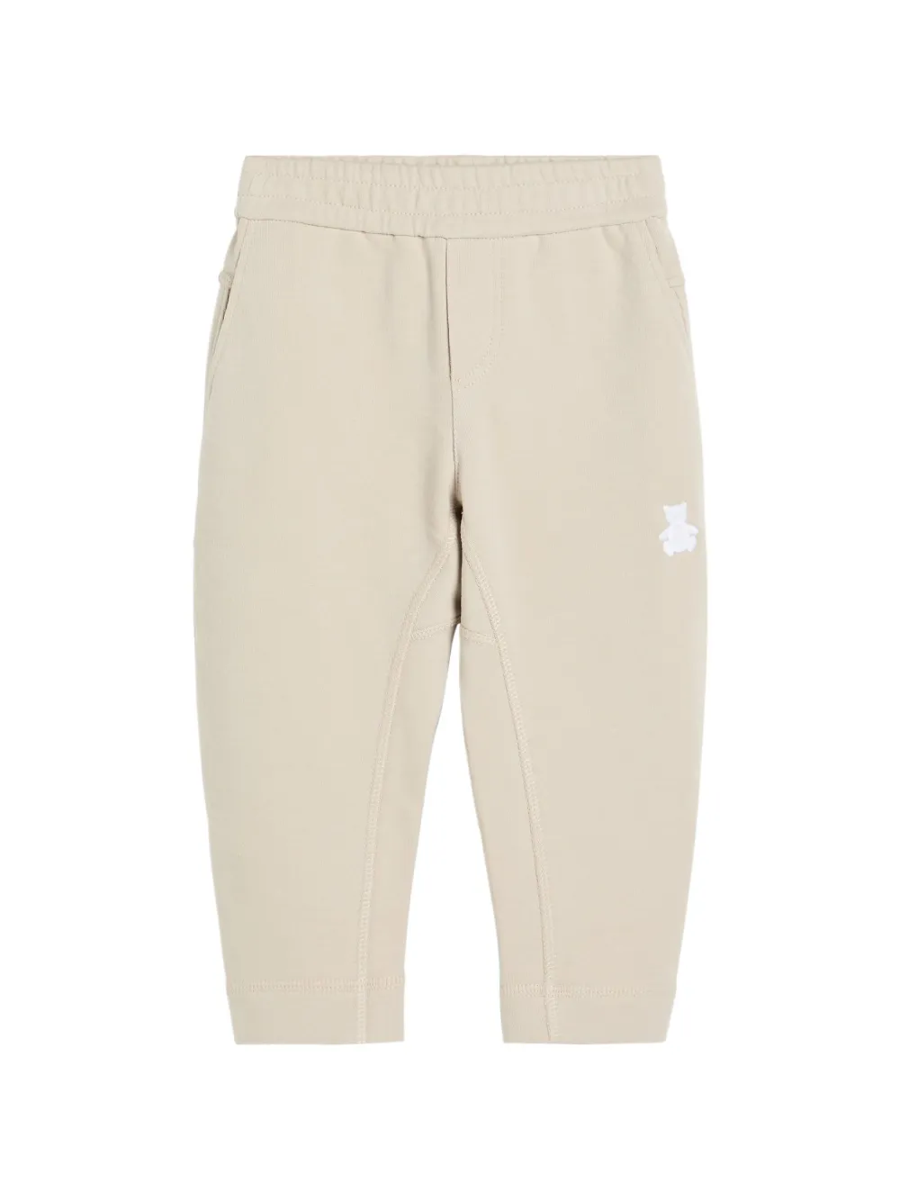 Brunello Cucinelli Kids Katoenen broek met teddybeerprint Beige