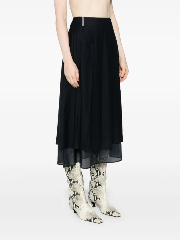 ワンピース PESERICO Women Mid Skirts S02058J00A07551 961 BLUE Peserico Pleated Midi Skirt | Blue | FARFETCH