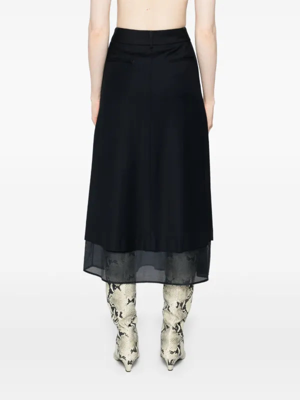 Peserico Pleated Midi Skirt | Blue | FARFETCH