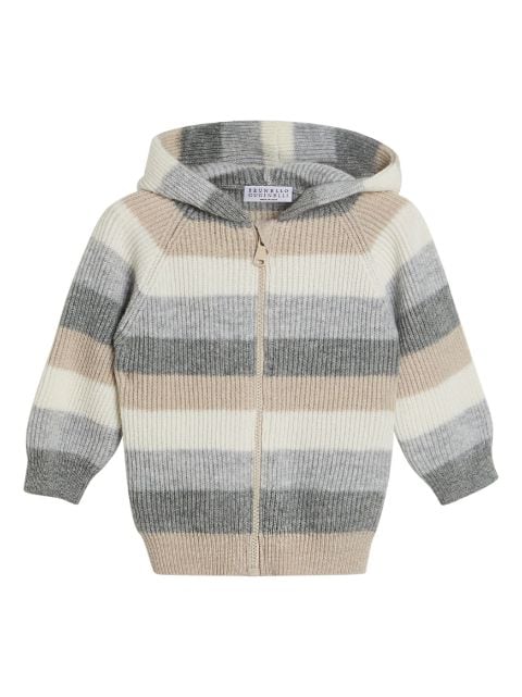 Brunello Cucinelli Kids ribbed knit cashmere cardigan