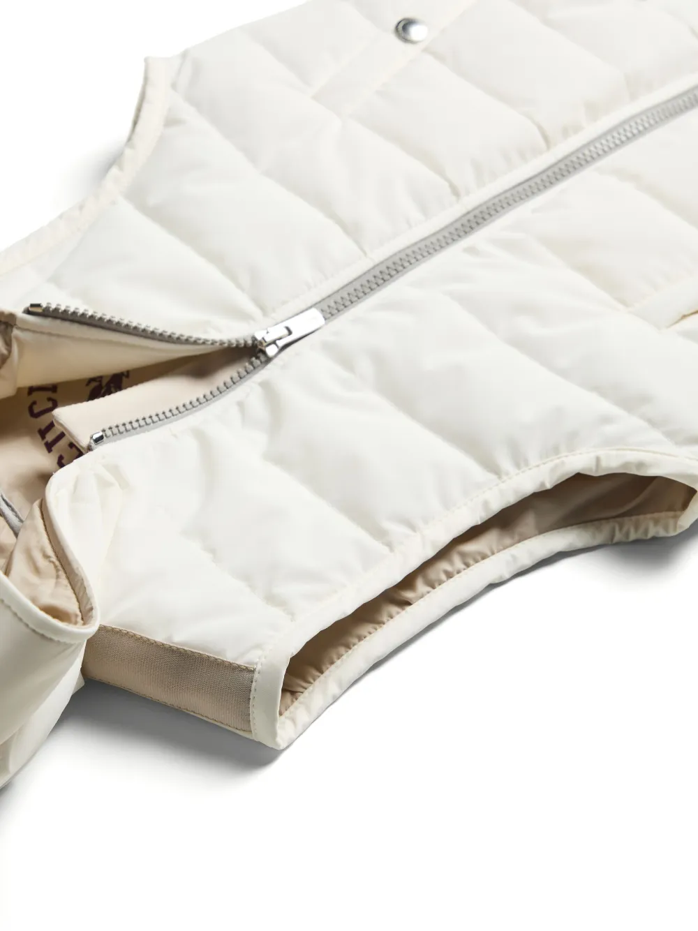 Brunello Cucinelli Kids Taffeta gilet Beige