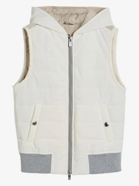 Brunello Cucinelli Kids bonded taffeta gilet