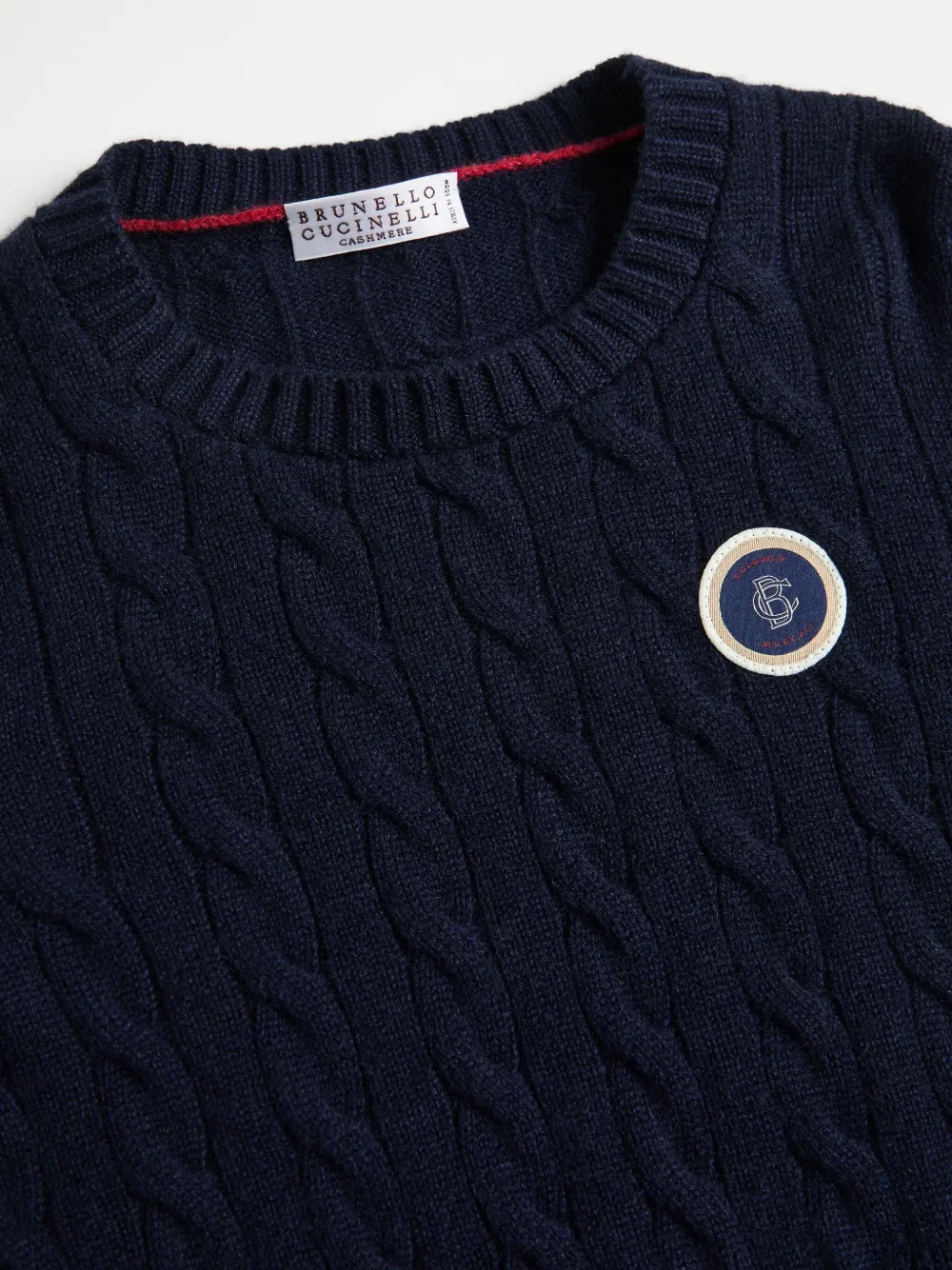 Brunello Cucinelli Kids Kabelgebreide trui Blauw