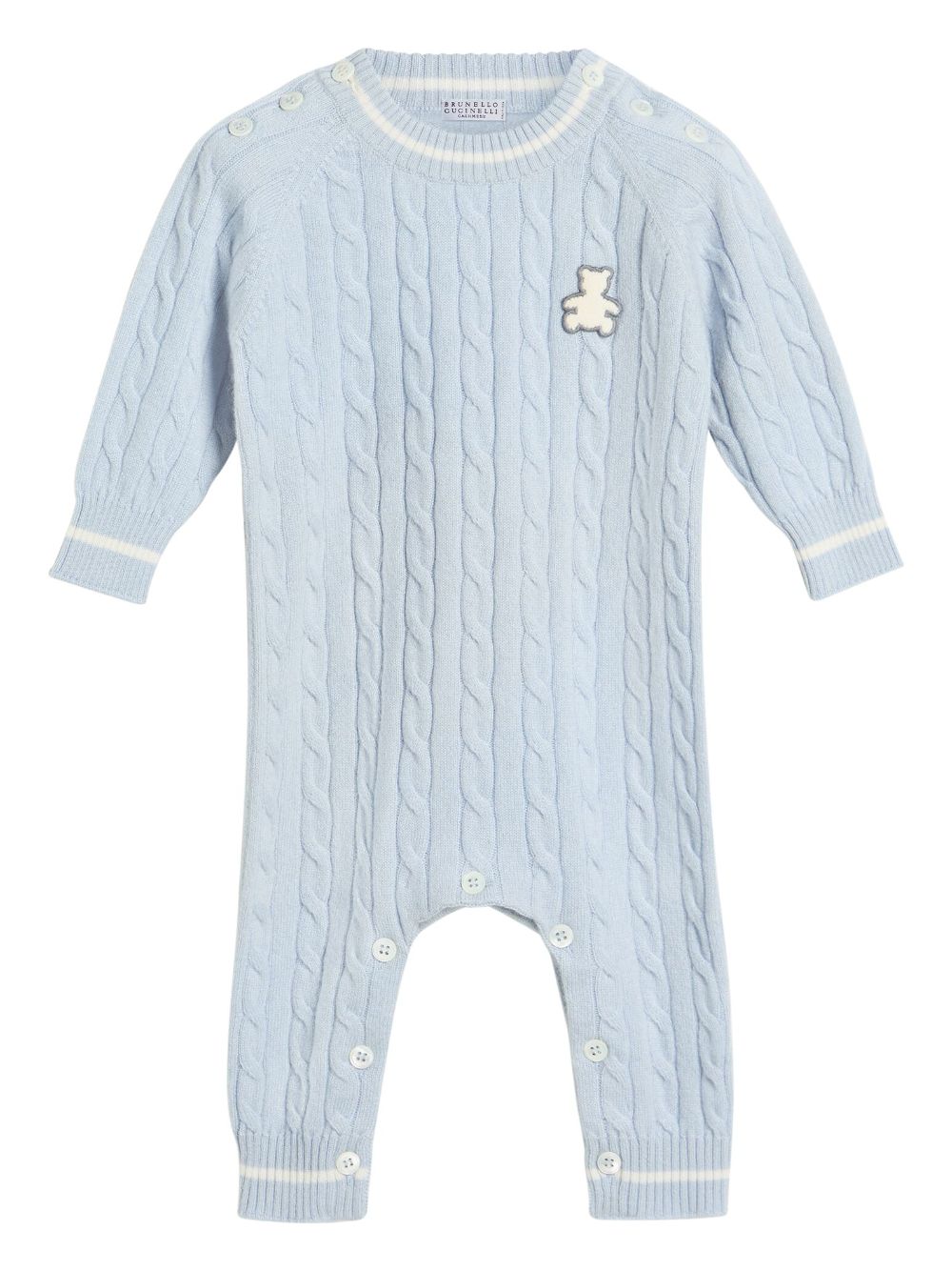 Brunello Cucinelli Kids Baby Bernie romper Blauw