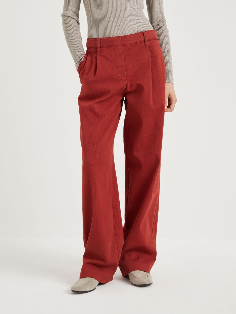 Brunello Cucinelli cotton mid-rise pants Women