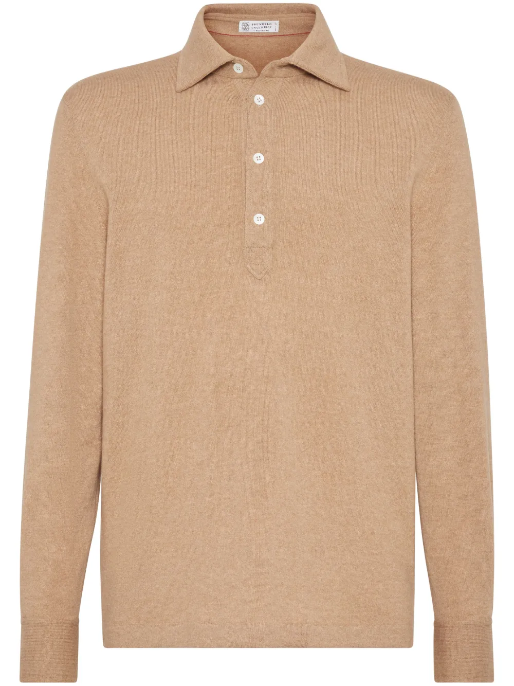 Brunello Cucinelli playera tipo polo de cachemira | neutro | Image 1