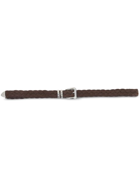 Brunello Cucinelli interwoven suede belt Men