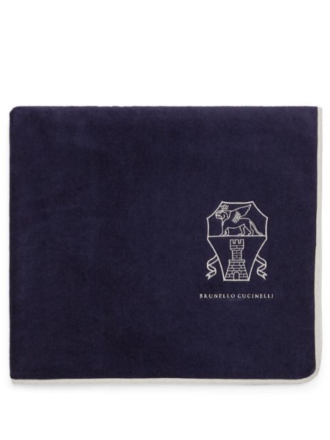 Brunello Cucinelli contrast-trim beach towel Men