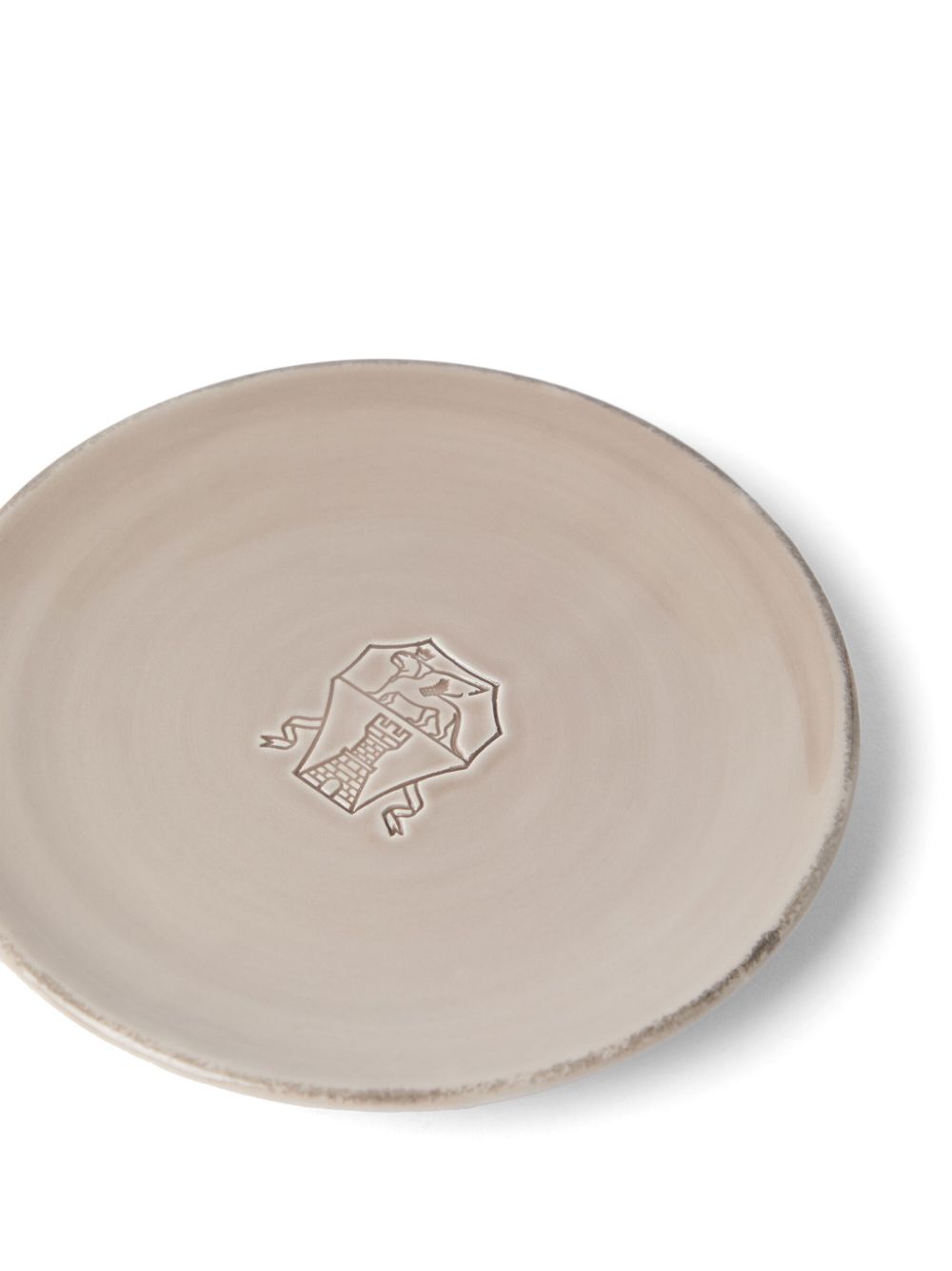 How to buy Brunello Cucinelli logo-engraved ceramic plate Men