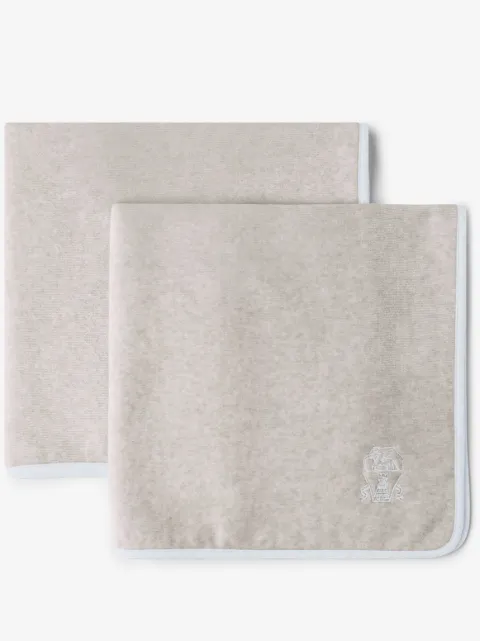 Brunello Cucinelli logo-embroidered towel (set of two)