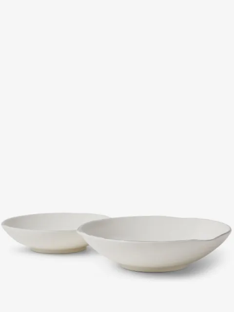 Brunello Cucinelli lot de deux assiettes à design asymétrique