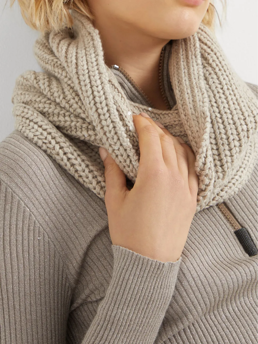 Brunello Cucinelli Kasjmier sjaal Beige