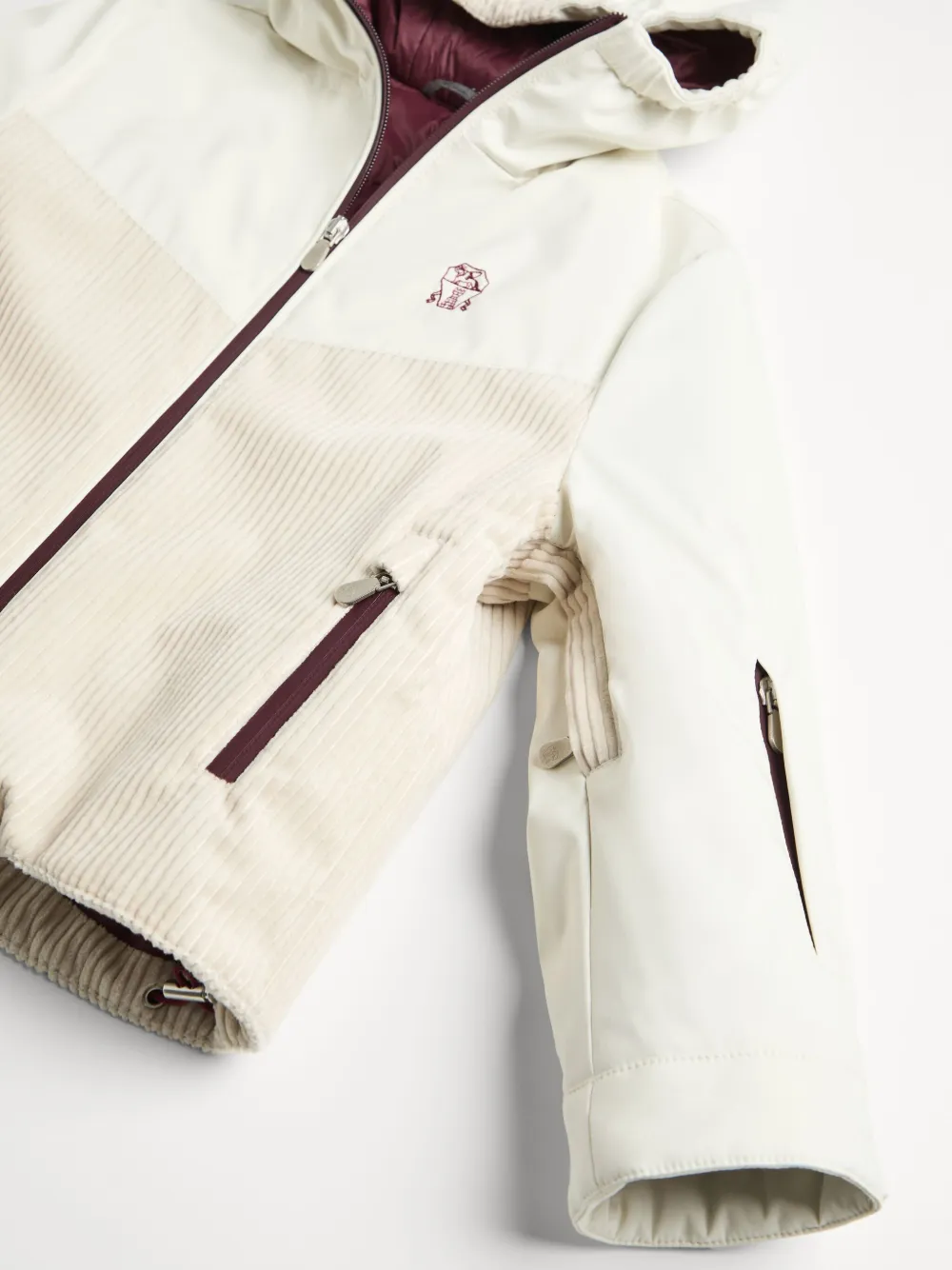 Brunello Cucinelli Kids Gewatteerd jack Wit