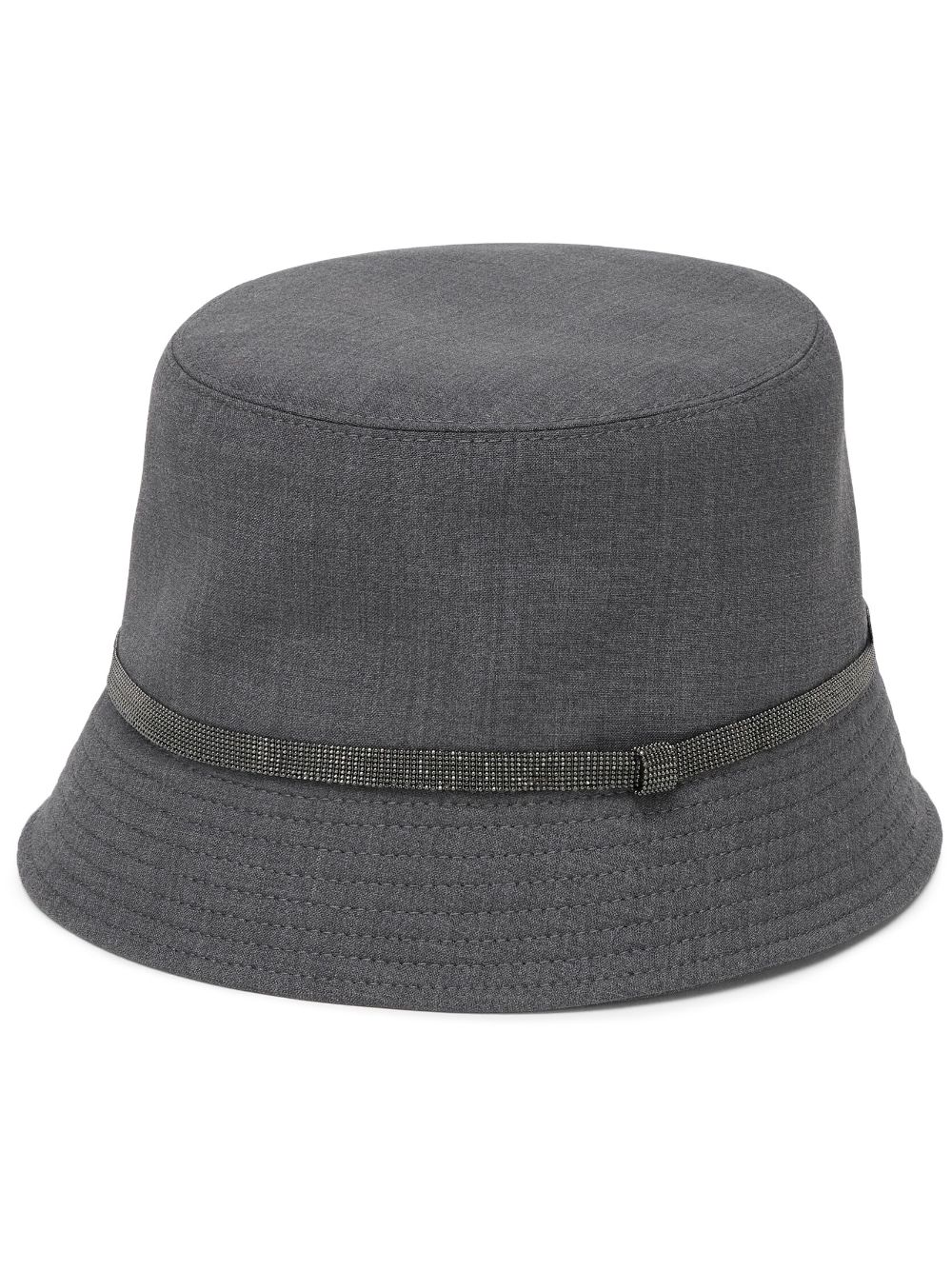 Brunello Cucinelli monili chain detail bucket hat - Grey