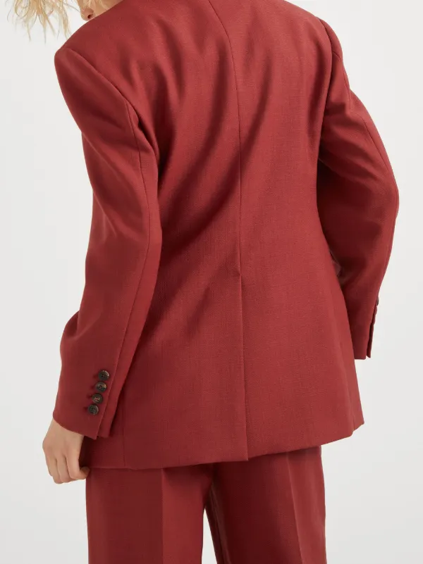 Brunello Cucinelli Wool Blazer | Red | FARFETCH
