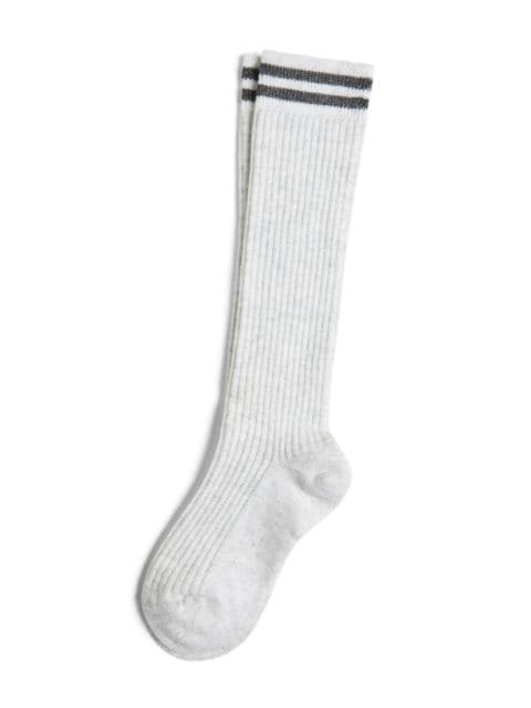 Brunello Cucinelli Kids striped cotton-knit socks