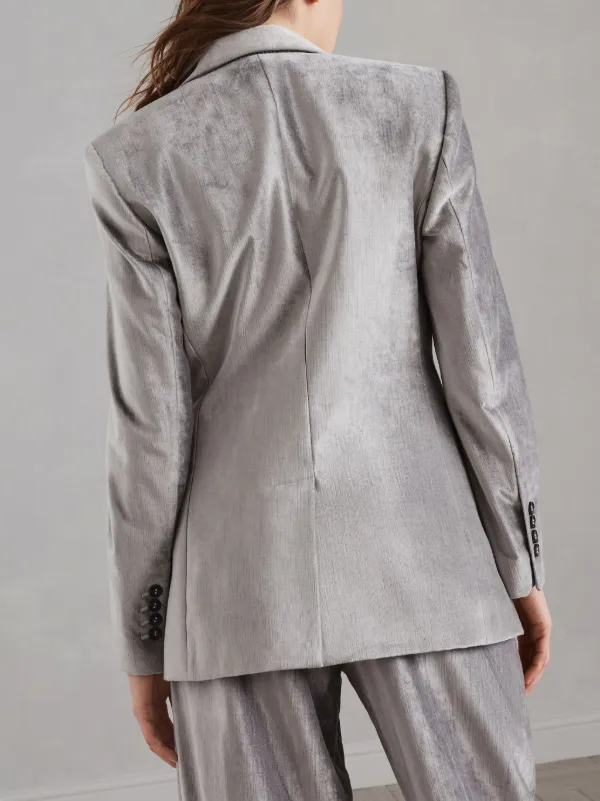 Brunello Cucinelli Velvet Blazer | Grey | FARFETCH