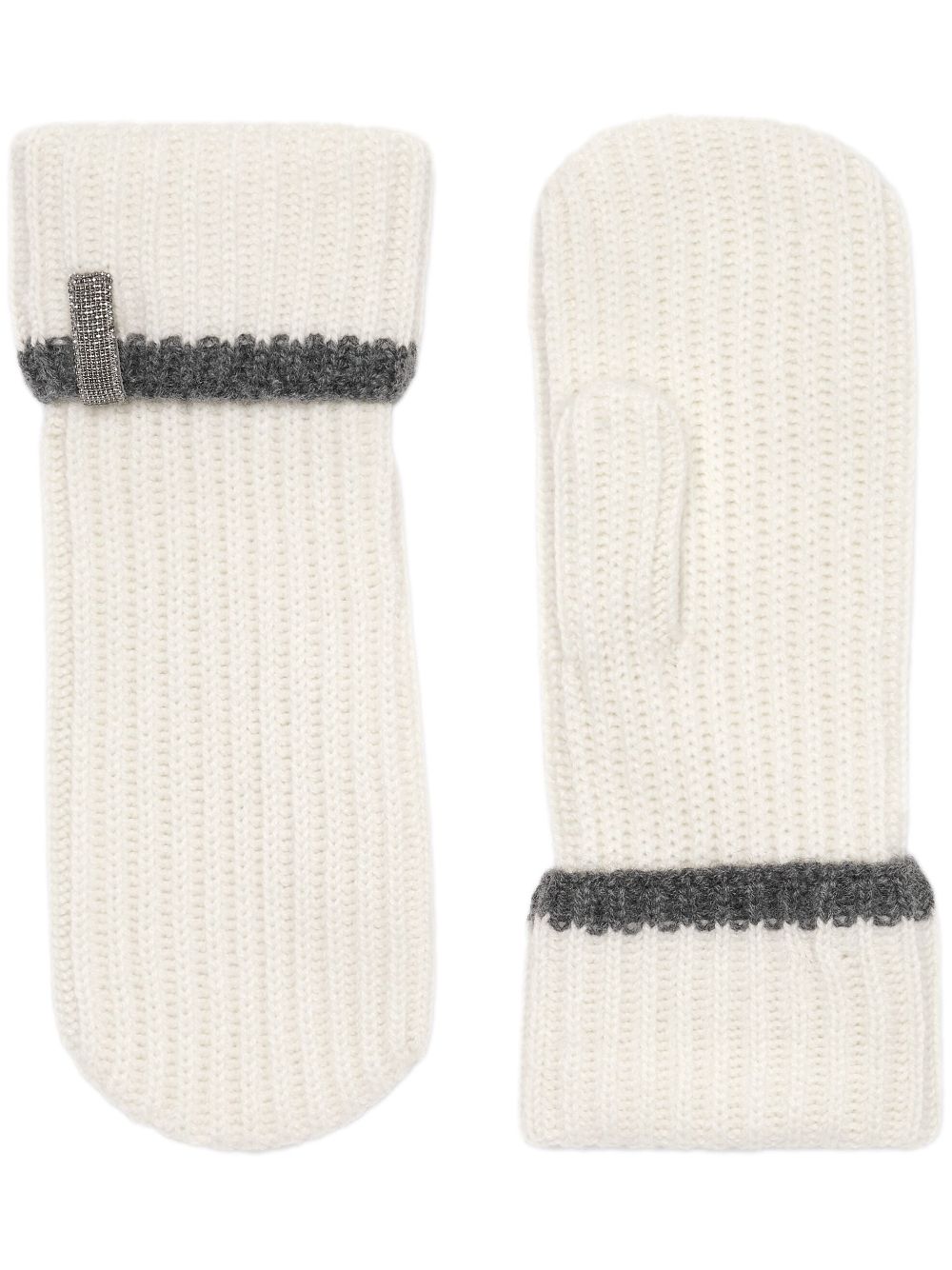 Brunello Cucinelli cashmere gloves - White