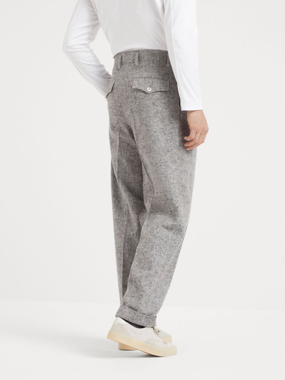 Lanvin pleat-detail wool trousers Men