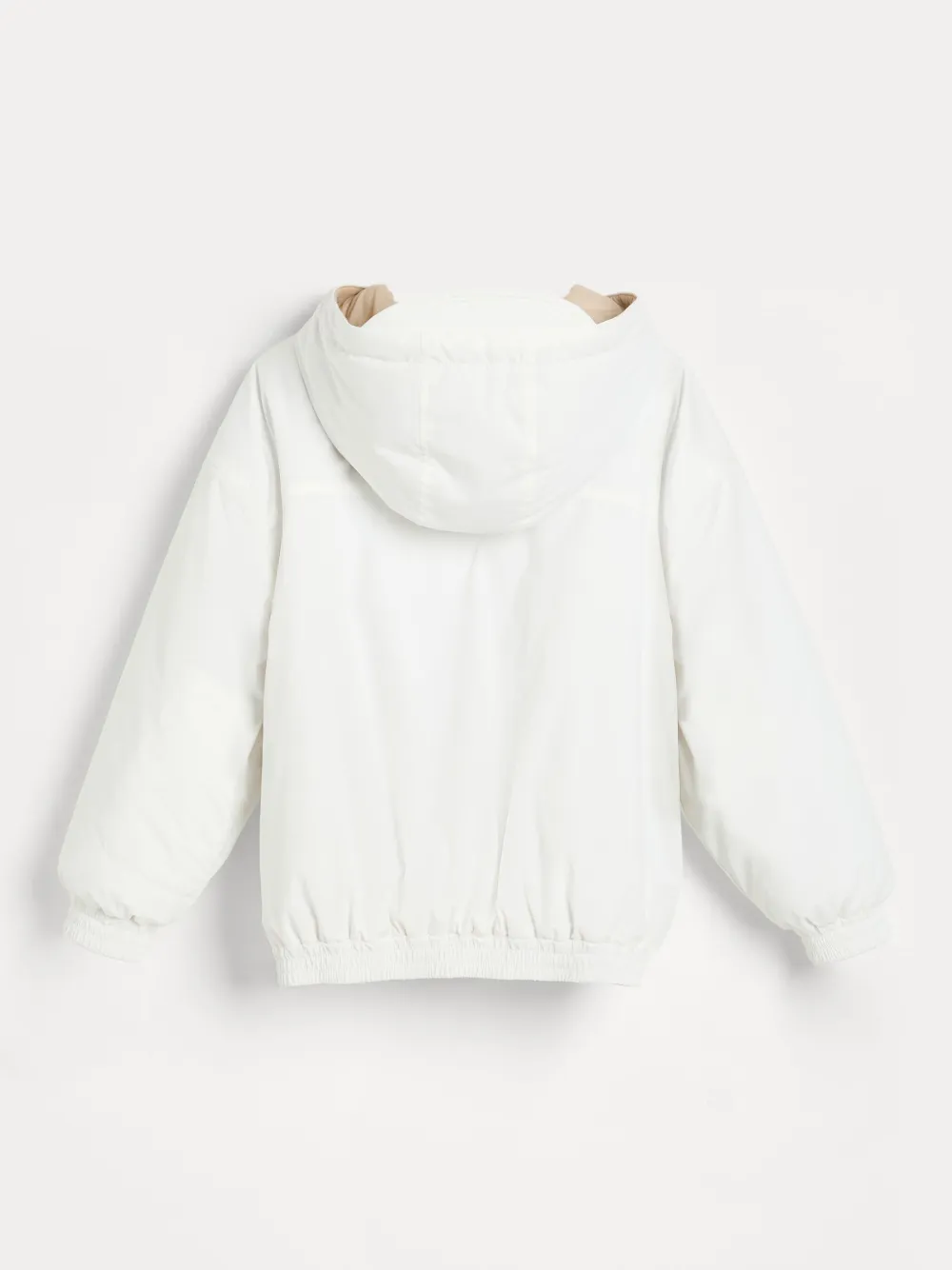 Brunello Cucinelli Kids Donsjack met logoprint Wit