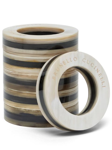 Brunello Cucinelli logo-engraved napkin rings (set of six) Men