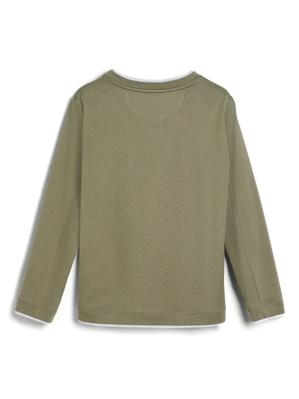 Brunello Cucinelli Kids printed faux-layered T-shirt - Groen