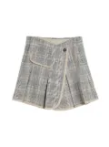 Brunello Cucinelli Kids plaid wrap skirt - Neutrals