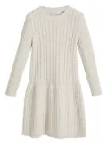 Brunello Cucinelli Kids cable-knit midi dress - Neutrals