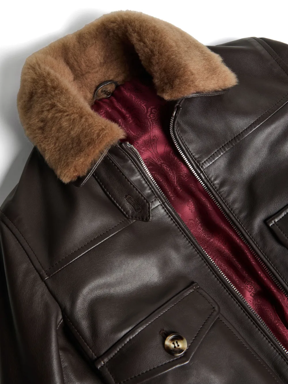 Brunello Cucinelli Kids Pilotenjack Bruin