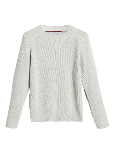 Brunello Cucinelli Kids suéter tejido de canalé
